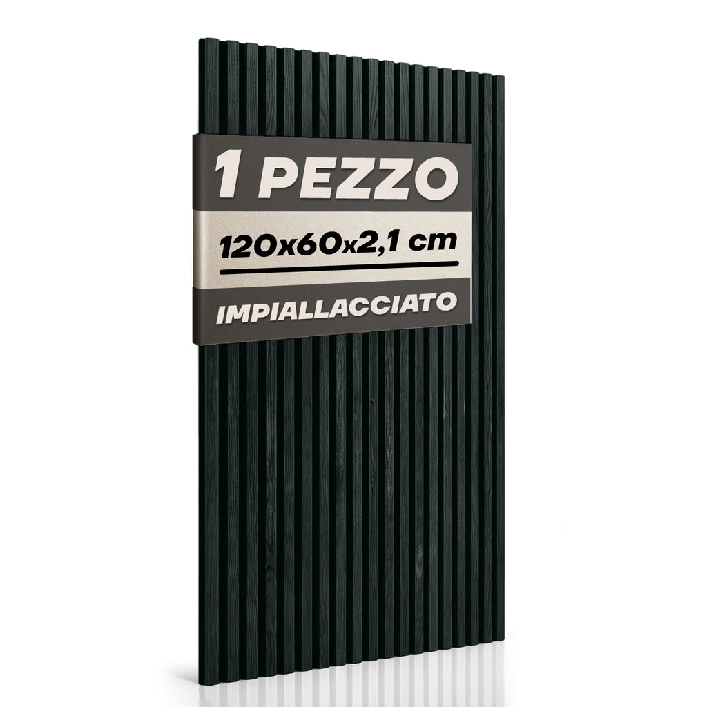 Pannello Decorativo Fonoassorbente in Legno Naturale – Rovere Nero 120×60 cm