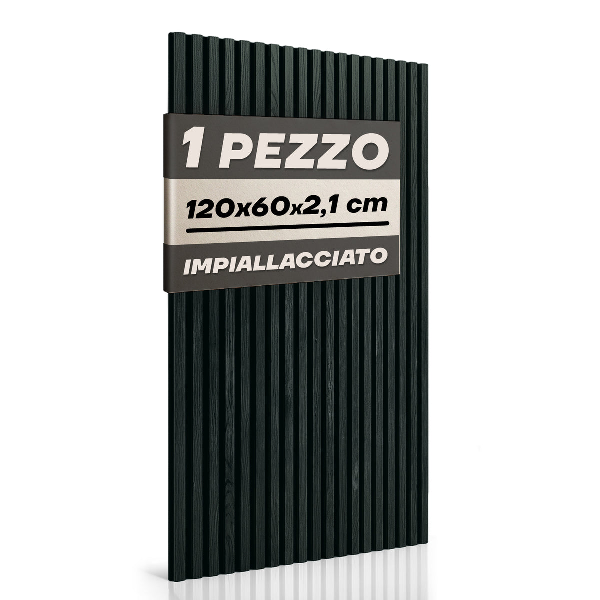 Pannello Decorativo Fonoassorbente in Legno Naturale – Rovere Nero 120×60 cm