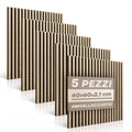 Set 5 Pannelli Decorativi Fonoassorbenti in Legno 60x60 cm – Rovere Chiaro