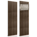 Set 2 pannelli fonoassorbenti fumo chiaro 240×60 cm