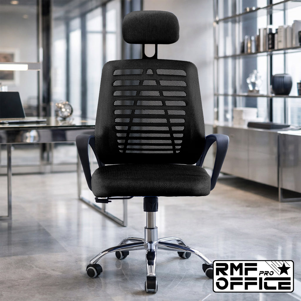Sedia Ufficio Ergonomica Nera – Comfort Totale e Design Moderno