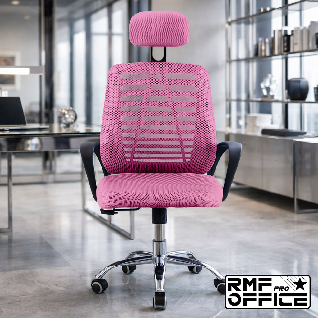 Sedia Ufficio Ergonomica Rosa – Comfort Totale e Design Moderno
