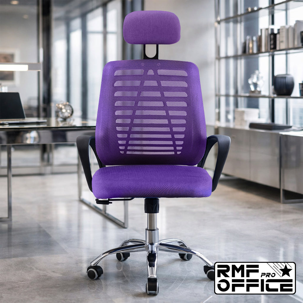 Sedia Ufficio Ergonomica Viola – Comfort Totale e Design Moderno