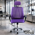 Sedia Ufficio Ergonomica Viola – Comfort Totale e Design Moderno