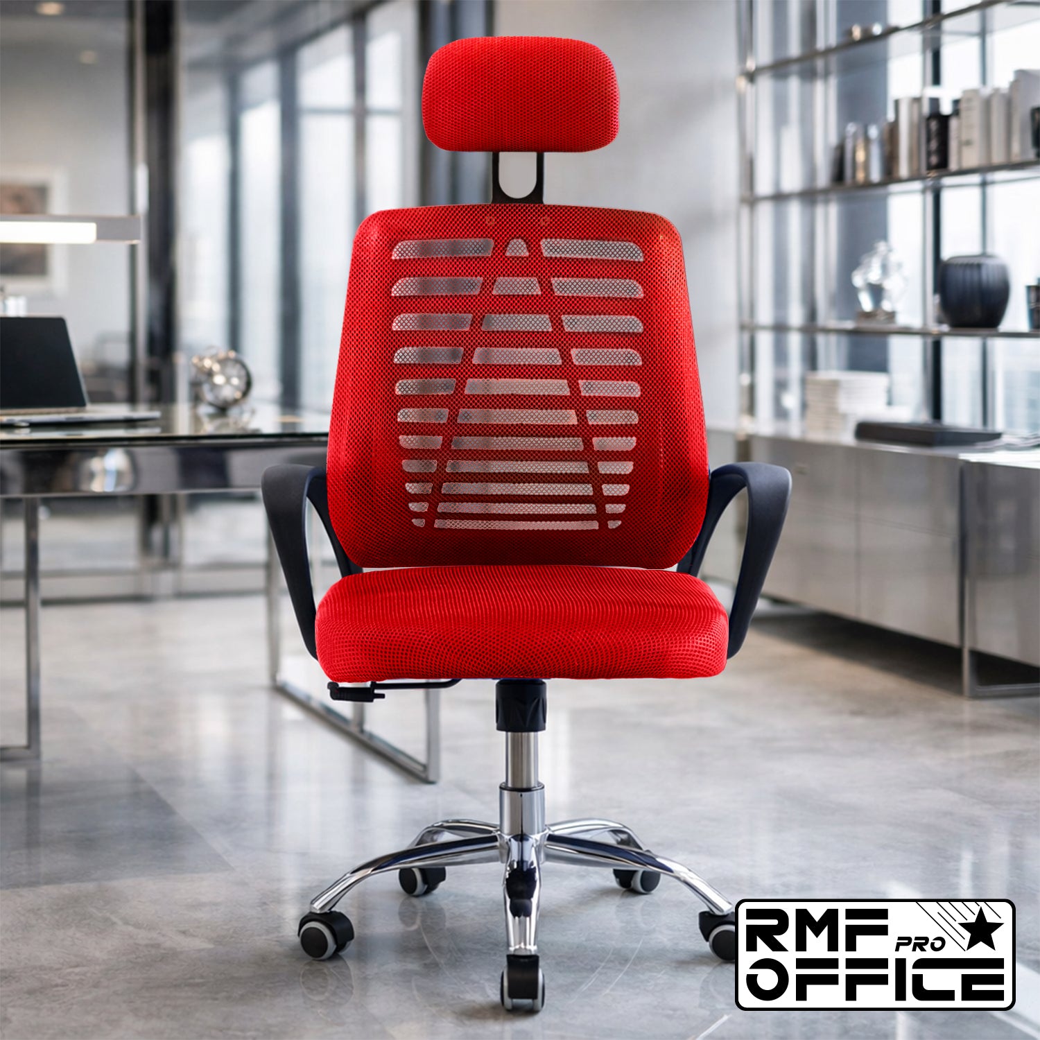 Sedia Ufficio Ergonomica Rosso – Comfort Totale e Design Moderno