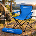 Sedia da Campeggio Pieghevole Blu – Portabicchiere, Seduta Comfort e Portata 120 kg
