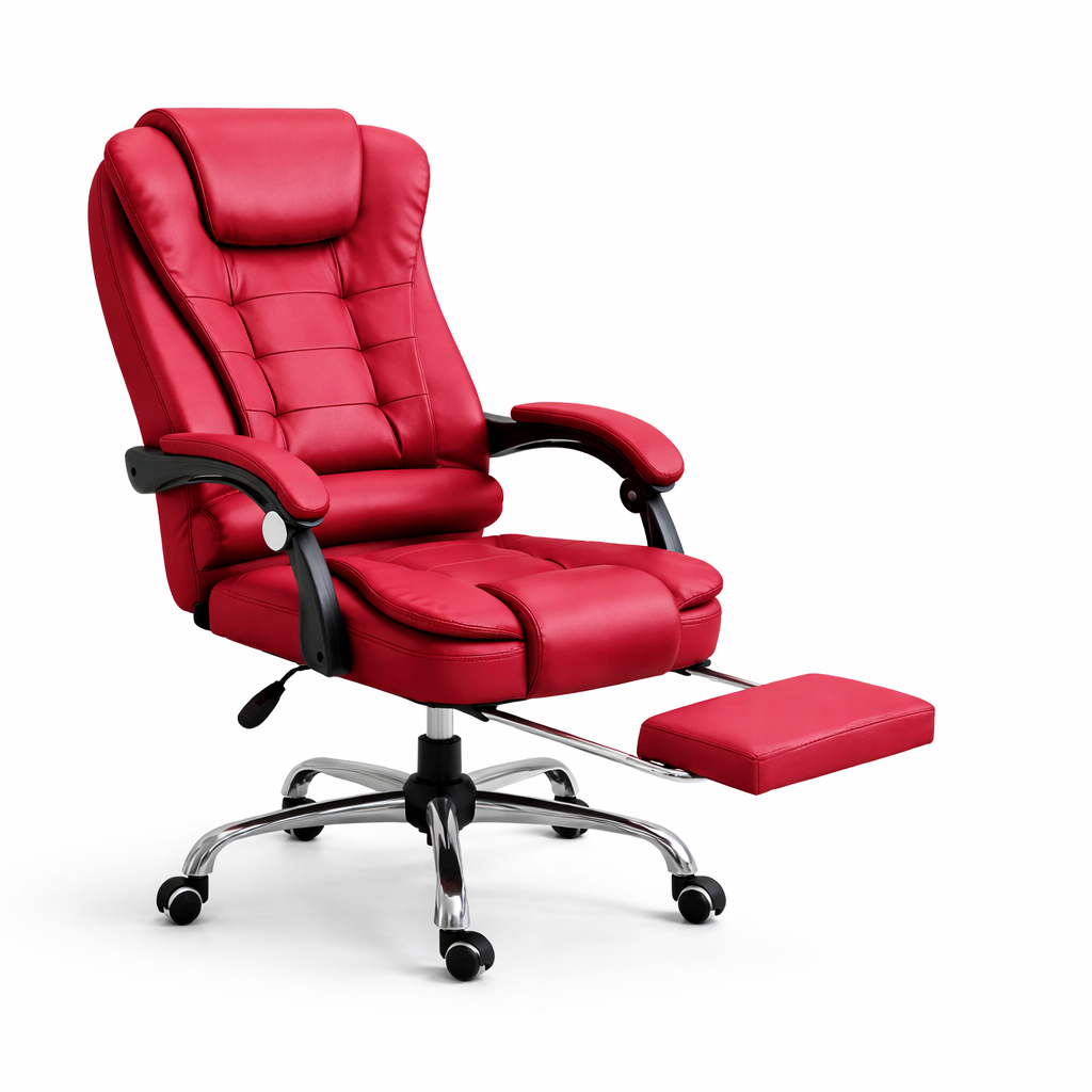 Sedia da Ufficio Rossa Ergonomica RMF – Eleganza e Comfort Professionale