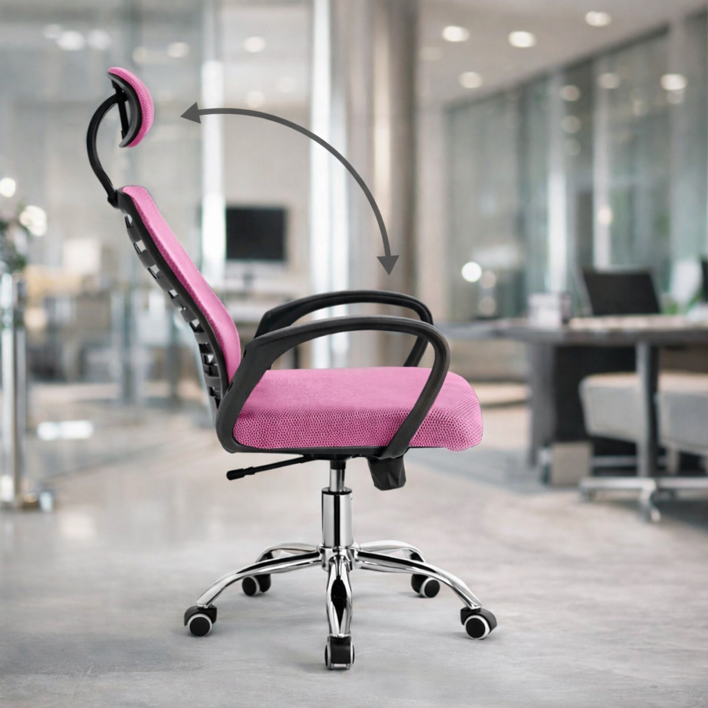 Sedia Ufficio Ergonomica Rosa – Comfort Totale e Design Moderno