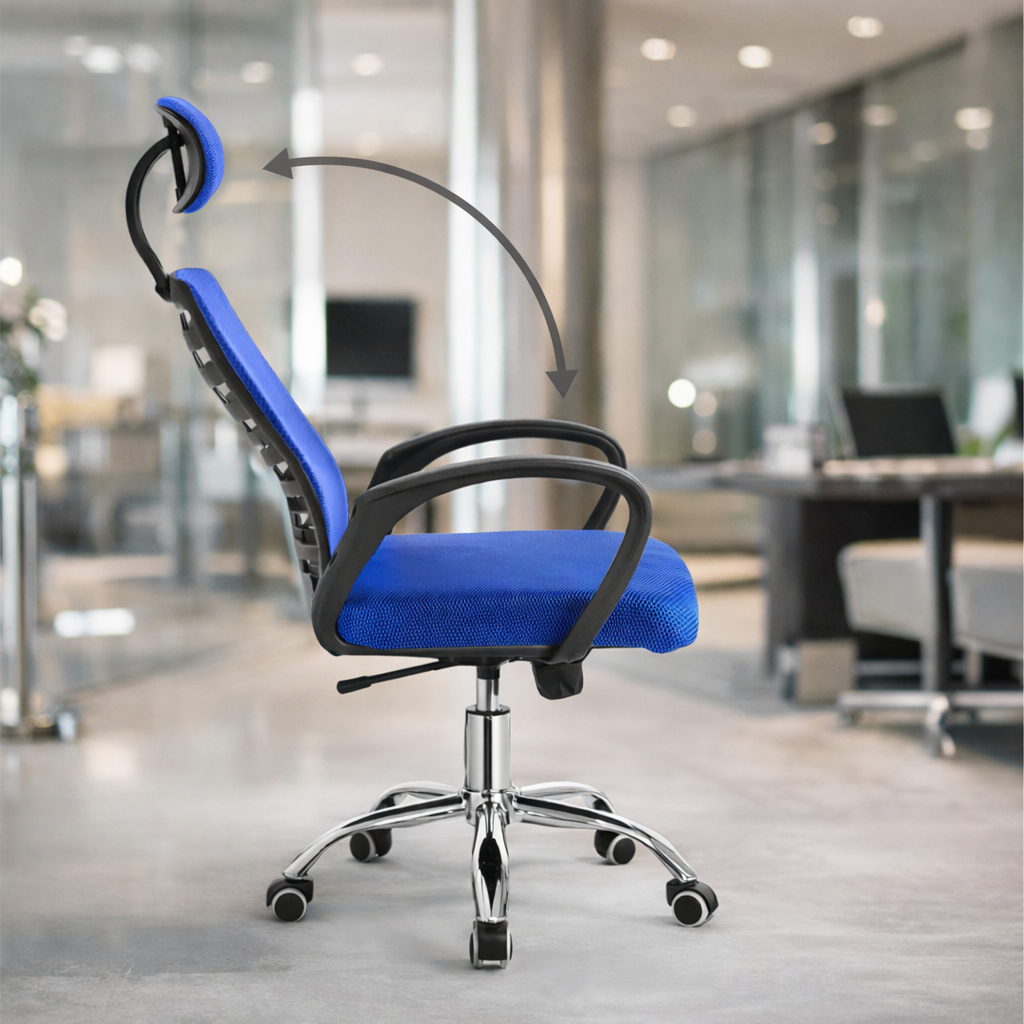 Sedia Ufficio Ergonomica Blu – Comfort Totale e Design Moderno