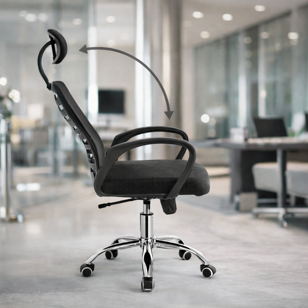 Sedia Ufficio Ergonomica Nera – Comfort Totale e Design Moderno