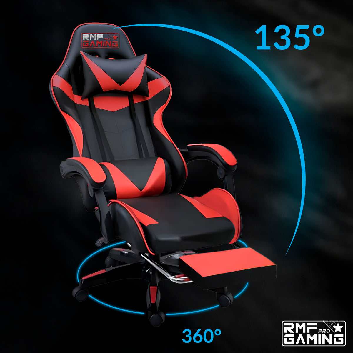 Sedia Gaming Ergonomica Rossa con Supporto Lombare – Comfort Professionale per PC e Ufficio