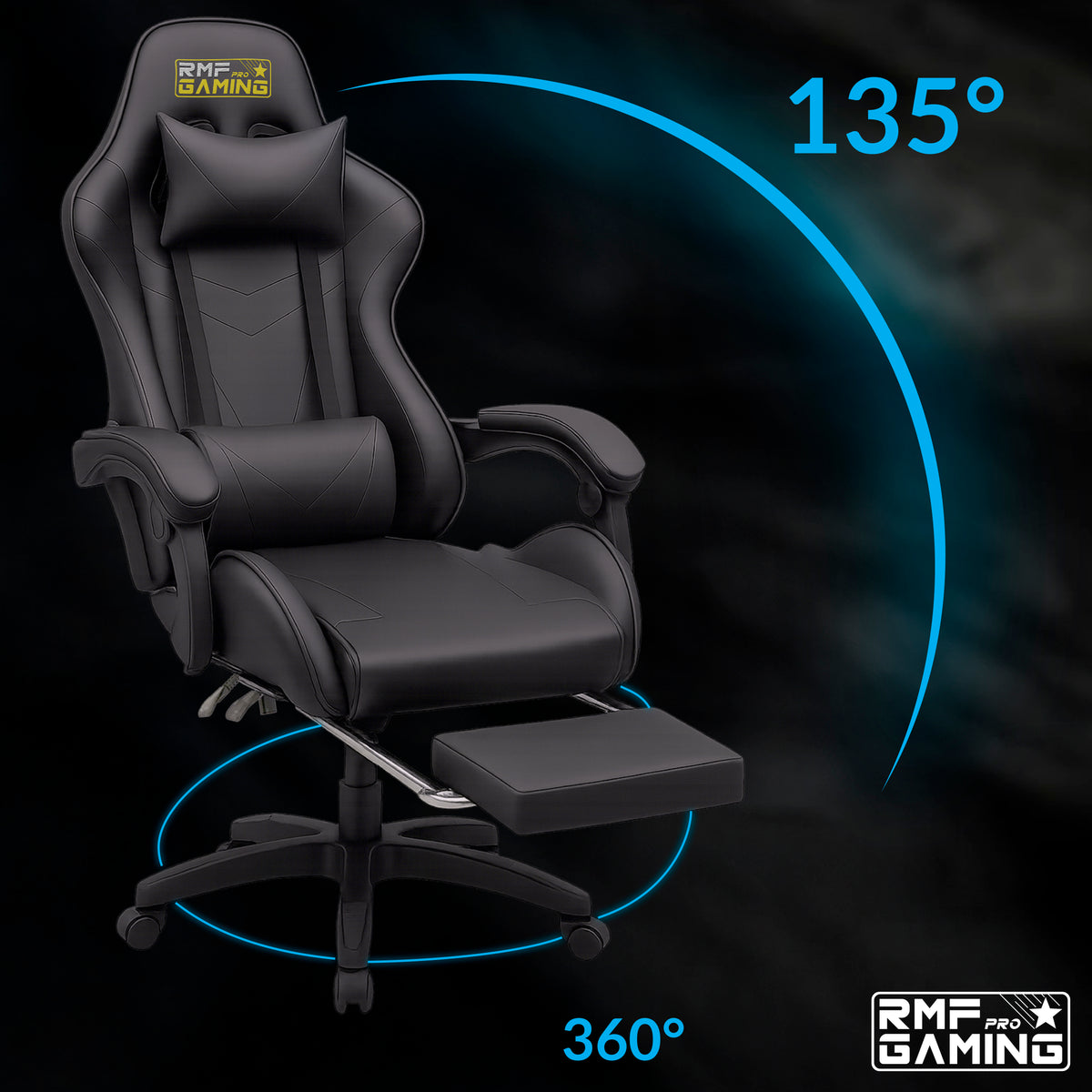 Sedia Gaming Nera Ergonomica Professionale – Comfort Totale per PC, Ufficio e Setup Gaming