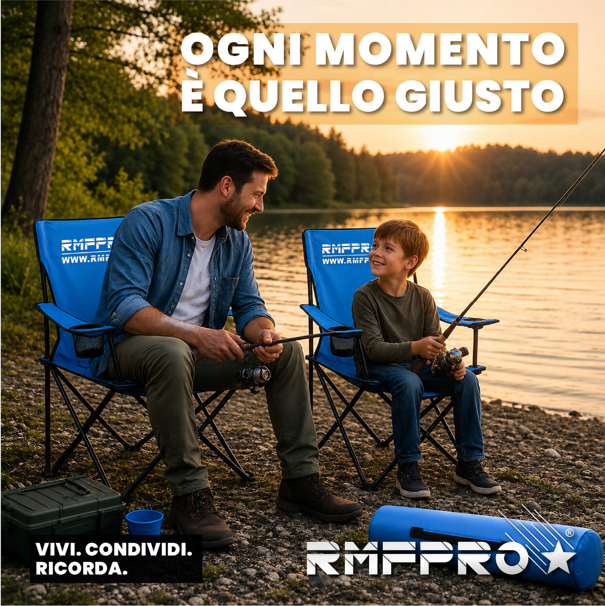Set 2 Sedie da Campeggio Pieghevoli Blu – Portabicchiere, Seduta Comfort e Portata 120 kg